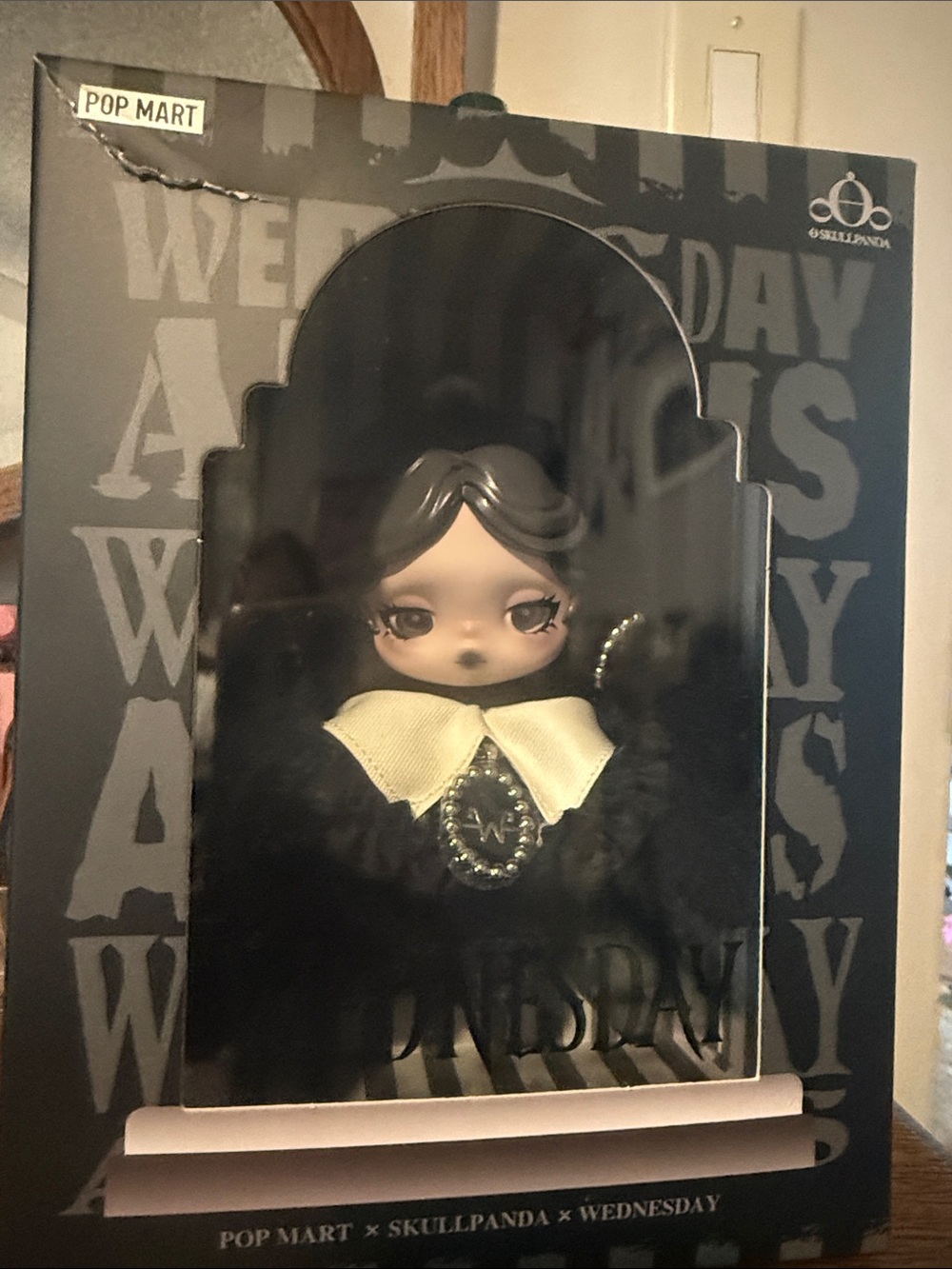POP MART x Skullpanda Wednesday Doll – Black CLASSIC